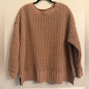 American Eagle oversized chunky knit sweater, brown, vguc, small